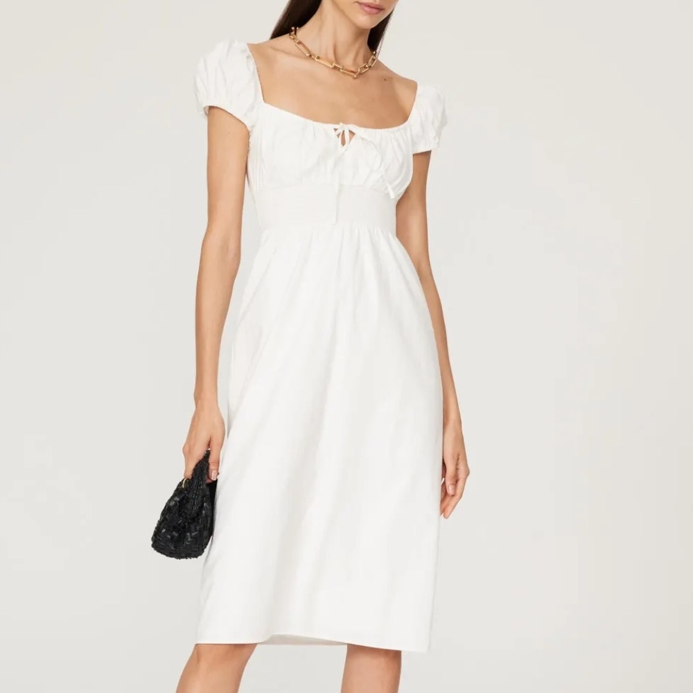 Reformation White Midi Dress